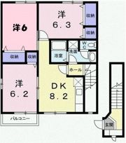 メープル焼山 Cの間取り画像