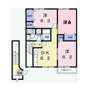 メープル焼山 Cの間取り画像