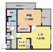 ピエス ラルジュの間取り画像