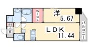 プレジオ神戸WESTの間取り画像