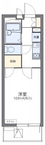 レオパレスグリーンフラットFの間取り画像