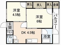 大宮蓑代コーポの間取り画像