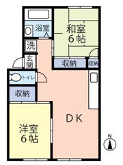 ファミール矢吹B棟の間取り画像