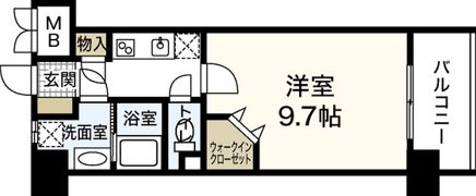 コンフォート東白島の間取り画像