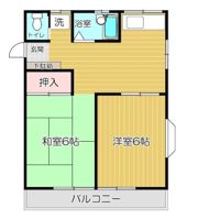 コーポ山下の間取り画像