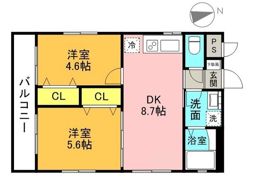 パルフェ北伊予の間取り画像