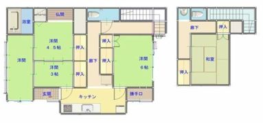 三浦市天神町戸建の間取り画像