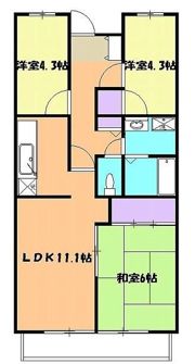 桜館3の間取り画像