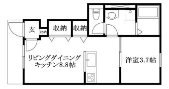 GALLERY HOUSE 衣山 Aの間取り画像