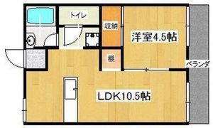 コーポ朝日B棟の間取り画像