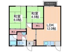 コーポ上桐Aの間取り画像