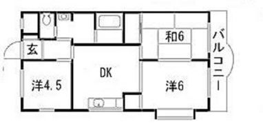 スカイハイツBの間取り画像