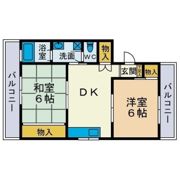 大六天マンションの間取り画像
