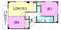 フォブール中央公園2の間取り画像