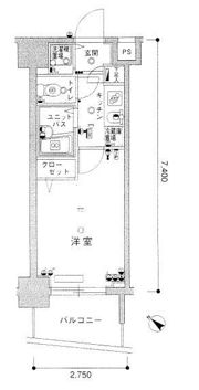 スカイコート池袋第7の間取り画像