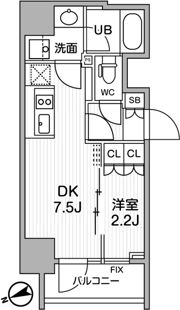 シーズンフラッツ浅草言問通りの間取り画像