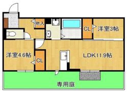 ストレイト葛葉の間取り画像