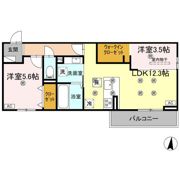 クランツ北井門Aの間取り画像