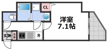 ラパンジール四天王寺東の間取り画像