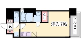 アスヴェル兵庫駅前の間取り画像