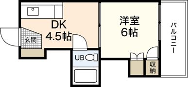 飯田コーポラスの間取り画像