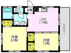 ハイツ冨所 赤土 2の間取り画像