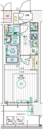 エステムコート難波WEST-SIDEⅨレデントの間取り画像