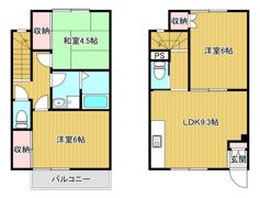 小矢部3テラスハウスの間取り画像