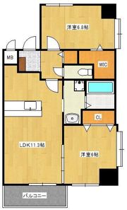 サンシャインロイヤル北九州の間取り画像