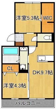 ボヌール チヒロの間取り画像