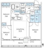 GLOBAL FRONT TOWERの間取り画像