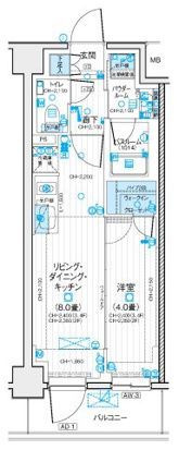 デュオステージ浦和岸町の間取り画像