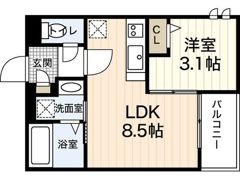 REGALEST宇品神田1の間取り画像