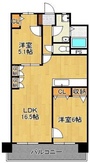 グランドハイツ黒崎の間取り画像