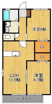 ハイアイランド本城の間取り画像