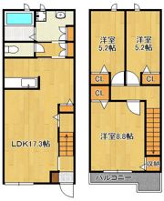 プリューム中山Iの間取り画像