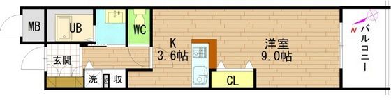 グラビスコート上幟町の間取り画像