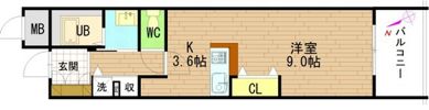 グラビスコート上幟町の間取り画像