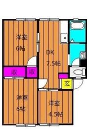 アンダンテ福井 Aの間取り画像