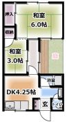 宝町乾貸家Bの間取り画像