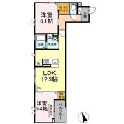 アンジュール徳丸B棟の間取り画像