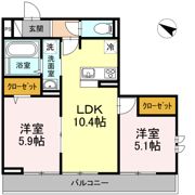 Calore開成の間取り画像