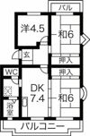 グランメールの間取り画像