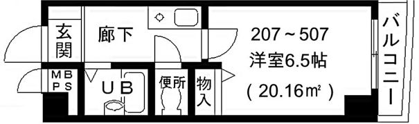 ∞中之島アンフィニの間取り画像