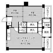 ビレッジハウス萩原2号棟の間取り画像