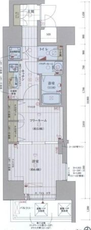 レジュールアッシュ梅田AXIAの間取り画像