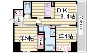 エステムプラザ神戸・大開通ルミナスの間取り画像