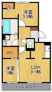 カーサ竪林の間取り画像