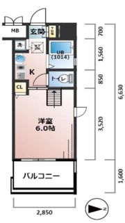 エステムコート梅田東アクアパレスの間取り画像