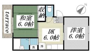 汀ハイツの間取り画像